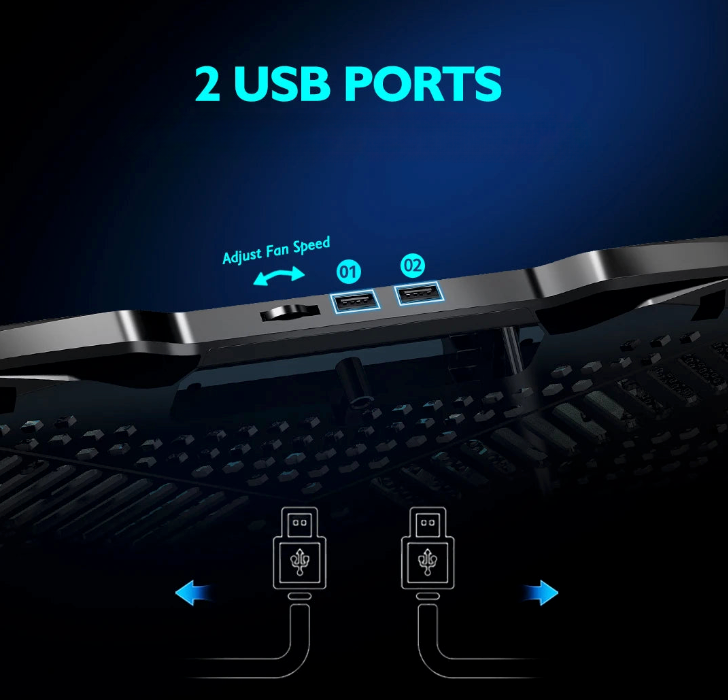 Laptop Cooling Pad with Phone Stand